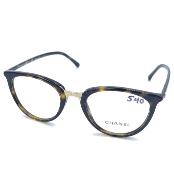 Chanel NEW 3370 c.714 Brown Havana Tortoise Eyeglasses Frames 48-19 135 Italy - Picture 1 of 12